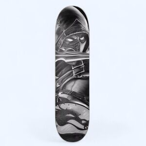 Scorpio Custom Art Black and Gray Graphic Skateboard Deck or Wall Decals